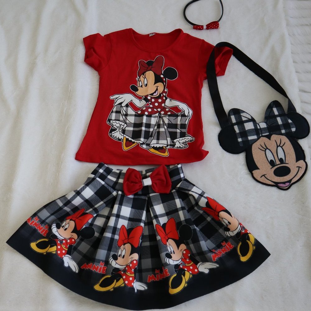 Girls Minnie Mouse Outfit Set